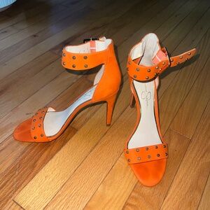 Orange Stiletto Sandal